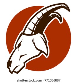 Ram Goat Head Mascot logo black and white illustration esports logo 