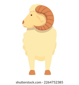 Ram goat icon cartoon vector. Head animal. Wild animal