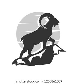 Ram goat logo design