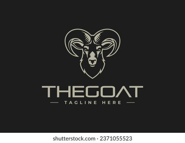 ram goat logo design vector illustration