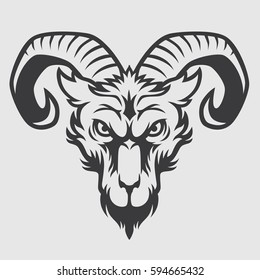 Ram Goat Sheep Head Mascot Logo