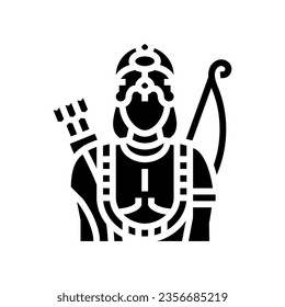 ram god indian glyph icon vector. ram god indian sign. isolated symbol illustration