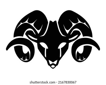 Ram Head Design Isolated Illustration Stock Vector (Royalty Free ...