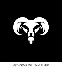 Ram Head face illustration creative design