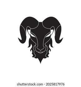 Ram Head Logo That Stands Courage Stock Vector (Royalty Free ...