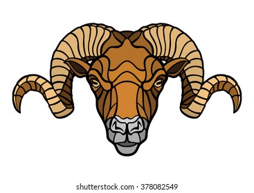 Ram head mascot