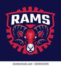 Logo-Vorlage für Rammkopfmaskottchen