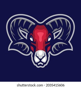 Ram head mascot logo template