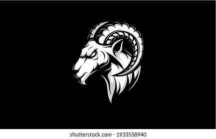 Ram Head Sport Logo. Goat Head Vector