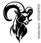 Ram Head, Tough Shadowed Illustration
