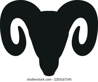 Ram Head - Vektorsilhouette Illustration