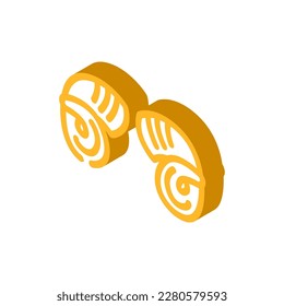 ram horn animal isometric icon vector. ram horn animal sign. isolated symbol illustration