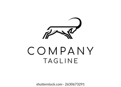 Ram horned goat logo design