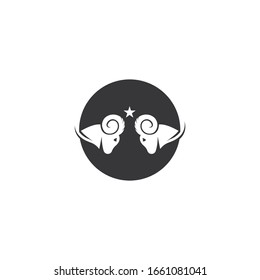 Ram Horns Vector logo Icons Template