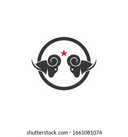 Ram Horns Vector logo Icons Template