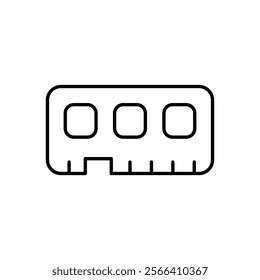 Ram icon. Computer hardware icon design. vector graphic