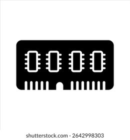 RAM icon. Filled style. Vector.