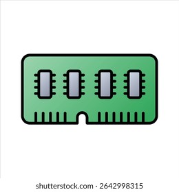 RAM icon. Gradient style. Vector.