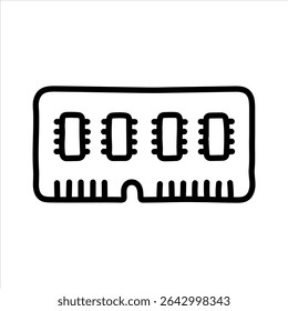 RAM icon. Hand drawn style.