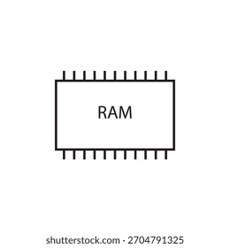 Icono de RAM Ilustración Elemento Diseño 