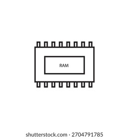 Icono de RAM Ilustración Elemento Diseño 