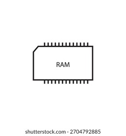 Icono de RAM Ilustración Elemento Diseño 