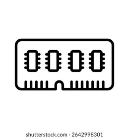 RAM icon. Outline style. Vector.