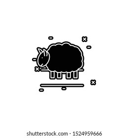 Ram icon. Simple glyph, flat vector of agriculture icons for ui and ux, website or mobile application