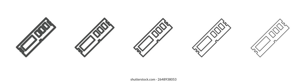 Icono de RAM Signo de Vector aislado simple