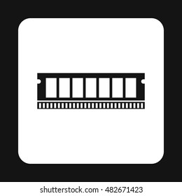 RAM icon in simple style isolated on white background. Computer symbol vector illustration