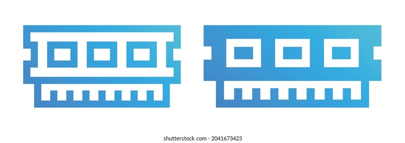 Ram icon vector from computer hardware. Vector illustration
