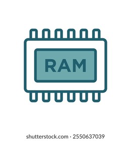 ícone ram modelo de design de vetor simples e limpo