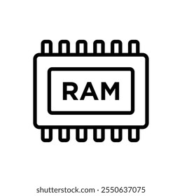 ícone ram modelo de design de vetor simples e limpo