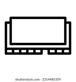 ram icon vector designed in detailed outline lineal style (64px artboard 2px stroke)