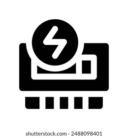 ram icon. vector glyph icon for your website, mobile, presentation, and logo design.