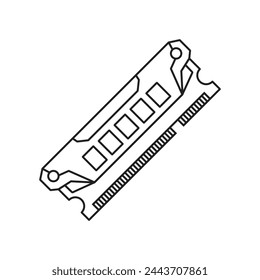 RAM-Symbol Vektor-Vorlage Illustration Logo Design