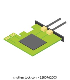 Ram, Isometric Vector Icon