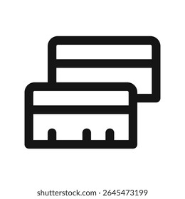 Ram kit UI icon, DDR memory modules simple line user interface vector symbol
