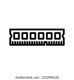 Ram Line Icon Black Design
