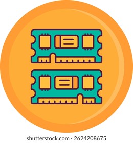 Diseño de icono de Vector de línea Ram