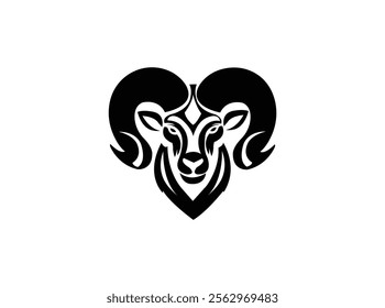 Ram Logo Design Vector Art