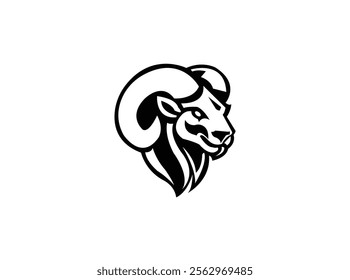 Ram Logo Design Vector Art