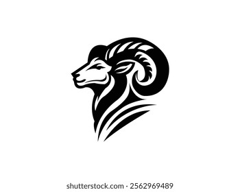 Ram Logo Design Vector Art