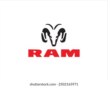 Diseño de LOGOTIPO RAM, Vector, ilustración, ícono y Plantilla aislada .