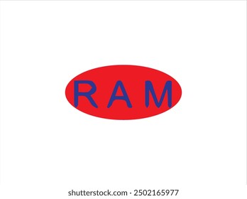 Diseño de LOGOTIPO RAM, Vector, ilustración, ícono y Plantilla aislada .
