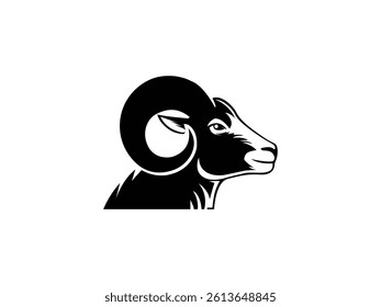 Ram logo design vector , isolate template , Traditional Sheep Drawing, illustration and icon which contain a brand name or identity .