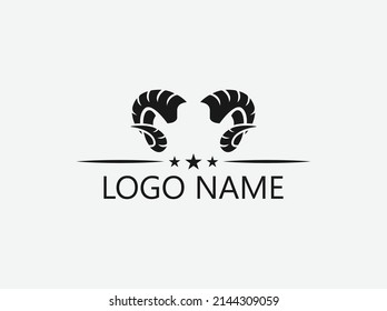 Ram Logo and icon with dark color.
