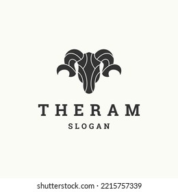 The ram logo icon design template vector illustration