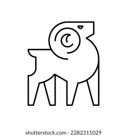 Logo de Ram. Diseño de iconos. Elementos de plantilla