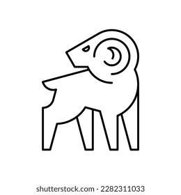 Ram Logo. Icon design. Template elements